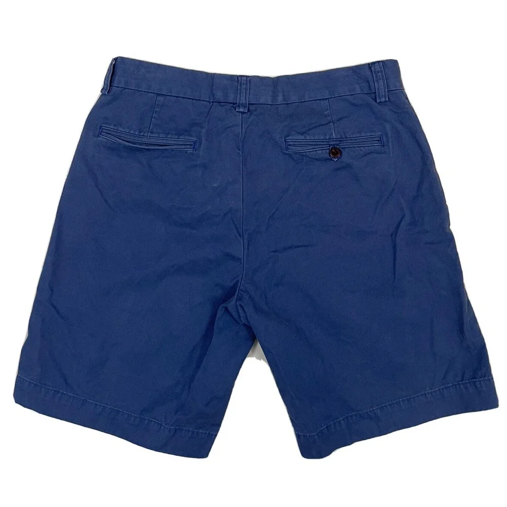 VTG Polo Ralph Lauren Shorts Men‎ 32 Flat Front Blue Chino Y2K Preppy Classic